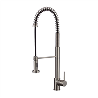 Pelican PL-8207 Single Hole Commercial Style Pull Down Kitchen Faucet - Brushed Nickel
